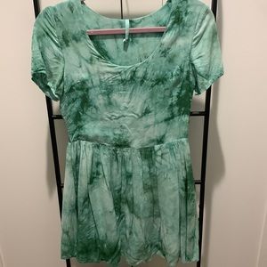 Womens Tie-dye Mini Dress